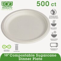 Eco-Products Renewable & Compostable Sugarcane Plates - 10 50/PK 10 PK/CT EPP005