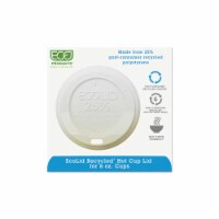 Eco-Products® LID,8OZ RECYCLED HOT,WH EP-HL8-WR