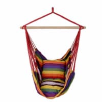 Kitcheniva Hanging Rope Swing Porch Hammock Rainbow