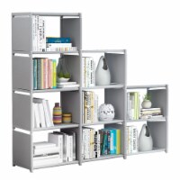 Kitcheniva Book Shelves Storage Organizer 9 Cube Gray