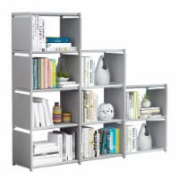 Kitcheniva Book Shelves Storage Organizer 9 Cube Gray, 9 Cube/1