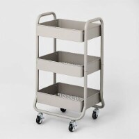 Kitcheniva Metal Utility Cart Gray 3-Tier