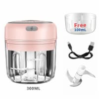 Kitcheniva Electric Garlic Press Chopper 300ml Pink