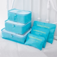 Kitcheniva Waterproof Clothes Storage Bags Packing Cube Set of 9 - Blue