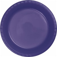 Kitcheniva Disposable Plastic Plates 7" Pack of 20, Purple
