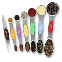 Kitcheniva Stainless Steel Dual Sided Magnetic Measuring Spoons Set