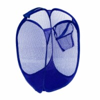 Kitcheniva Pop Up Foldable Laundry Basket Mesh Hamper Navy