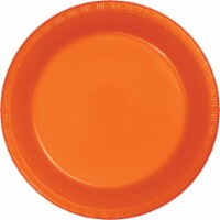 Kitcheniva Disposable Plastic Plates 7" Pack of 20, Orange