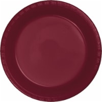 Kitcheniva Disposable Plastic Plates 7" Pack of 40, Burgundy