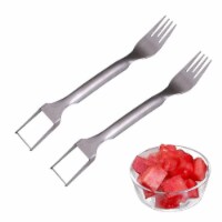 Kitcheniva 2-in-1 Fork Stainless Steel Watermelon Slicer Pack of 2