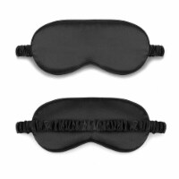 Kitcheniva 2 Pack Smooth Padded Sleep Eye Mask Cover - Black