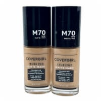 Cover Girl True Blend Matte Made Foundation M70 Sand Beige 1 OZ Set of 2