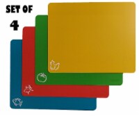 Kitcheniva Extra Thick Flexible Plastic Cutting Board Mats Set of 4