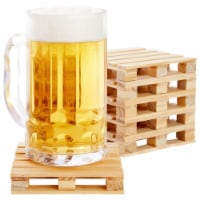 Kitcheniva Hot & Cold Mini Wooden Pallet Coasters 6 Packs