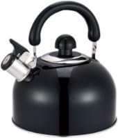 Kitcheniva Stainless Steel Whistling Kettle Tea Pot with Handle Black