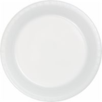 Kitcheniva Disposable Plastic Plates 7" Pack of 20, White