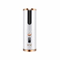 Kitcheniva LCD Cordless Auto Rotating Waver Curling Iron White