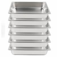 Kitcheniva Stainless Steel Catering Buffet Pan 4 Deep Set of 6