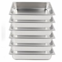 Kitcheniva Stainless Steel Catering Buffet Pan 4 Deep Set of 6