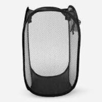 Kitcheniva Pop Up Foldable Laundry Basket Mesh Hamper Black