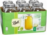 Ball Glass Wide Mouth Mason Jar 64oz - 6 Pack