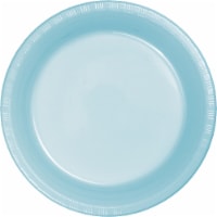 Kitcheniva Disposable Plastic Plates 7" Pack of 40, Light Blue