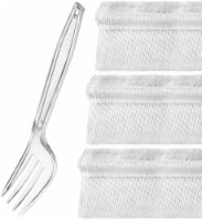 Stock Your Home Heavyweight Disposable Clear Plastic Forks - 300 Pack