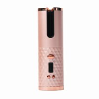 Kitcheniva LCD Cordless Auto Rotating Waver Curling Iron Pink