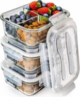 Kitcheniva Glass Storage Container With Compartments