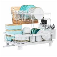 Kitcheniva Dish Drying Rack 2-Tier White