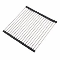 Kitcheniva Stainless Steel Sink Drain Roll Up Black