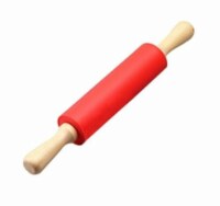 Kitcheniva Wood Handle Non Stick Dough Silicone Rolling Pin - Red