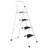 Kitcheniva Anti-Slip 4 Step Ladder with Convenient Handgrip