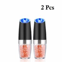 Kitcheniva Electric Gravity Salt Pepper Grinder Mill Set of 2 Black