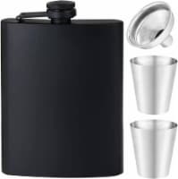 Kitcheniva Stainless Steel Matte Black Leakproof Flask 8oz