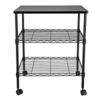 Kitcheniva Wire Shelf Storage Adjustable Rack With Wheels 3 Tier