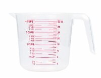 Kitcheniva Large Capacity Clear Plastic Measuring Cups Set of 4