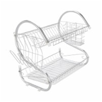 Kitcheniva Stainless Steel Dish And Cup Drying Rack Silver, 2 Tier