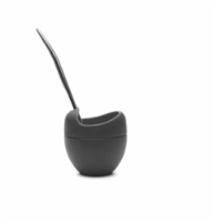 Kitcheniva Cup Gourd With Stainless Steel Straw Bombilla - Black