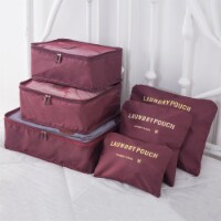 Kitcheniva Waterproof Clothes Storage Bags Packing Cube Set of 9 - Burgundy