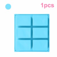 Kitcheniva DIY Silicone Soap Mold 6 Cavities - Blue