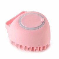 Kitcheniva Silicone Bath Scrubber Gel Dispenser - Heart Pink Perspective: Main