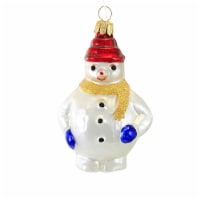 Christopher Radko Pee Wee Frosty Glass Ornament Snowman Christmas 982540