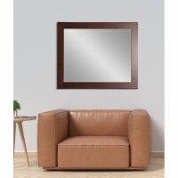 Commercial Value Walnut Lobby Framed Wall Mirror 32''x 38''