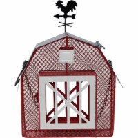 Songbird Essentials GEF1013 Barn Mesh Seed & Suet Feeder - Red