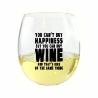 Zees Creations ED1001-W3 You Cant Buy Happiness Ever Drinkware Wine Tumbler