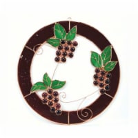 Gift Essentials GE117 Small Grape Bunch Trifecta Circle Window Panel