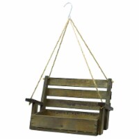 Backyard Essentials BE156 Hanging Porch Swing Feeder, Brown