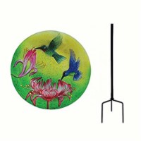 Songbird Essentials SE5044 Fluttering Hummingbirds Staked Birdbath
