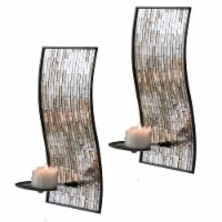 WHOLE HOUSEWARES Wall Candle Holder - Brown | Set of 2 Pack